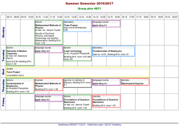 Summer Semester 2016/2017