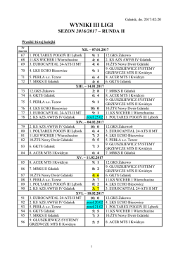 wyniki iii ligi sezon 2016/2017