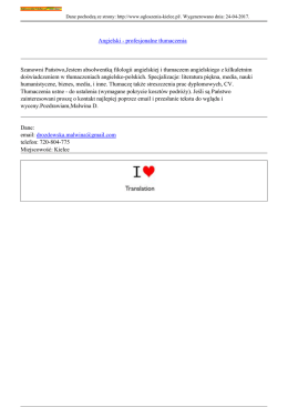 Angielski - profesjonalne tłumaczenia