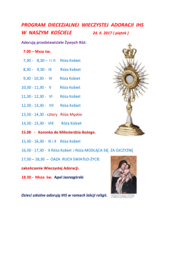 Wieczysta Diecezjalna Adoracja IHS w naszym kościele