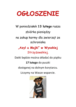 „Azyl u Majki” w Wysokiej