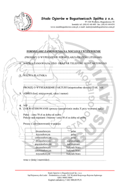 formularz szkolenie1 - Stado Ogierów w Bogusławicach