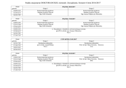Studia stacjonarne DOKTORANCKIE, kierunek: Zarządzanie