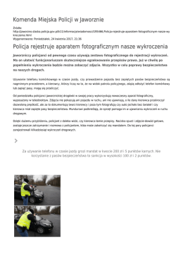 Generuj PDF - Komenda Miejska Policji w Jaworznie
