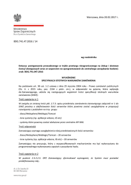 Wyjaśnienia treści SIWZ