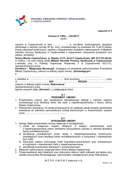 Załącznik nr 5 - Miejski Ośrodek Pomocy Społecznej w Częstochowie