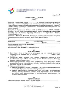 Załącznik nr 7 - Miejski Ośrodek Pomocy Społecznej w Częstochowie