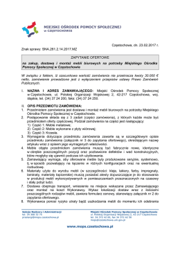 Zapytanie ofertowe - Miejski Ośrodek Pomocy Społecznej w
