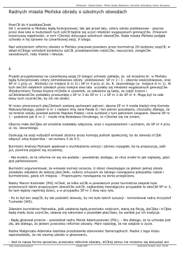 Radnych miasta Płońska obrady o szkolnych obwodach