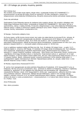 18 i 19 lutego po prostu musimy pom&oacute;c