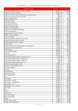 Cennik og&oacute;lny