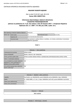 wyciąg z KRS