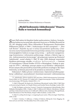 &bdquo;Model kodowania i dekodowania&rdquo; Stuarta Halla