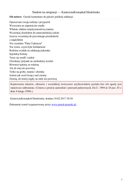 Student na emigracji