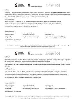 Informacja dla rodziców - Szkoła Podstawowa nr 2 w Gołdapi