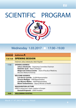 SCIENTIFIC PROGRAM