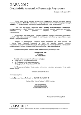 GAPA 2017 - Centrum Kultury Teatr w Grudziądzu