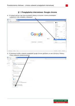1. Przeglądarka internetowa: Google chrome