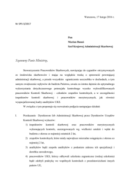 Szanowny Panie Ministrze