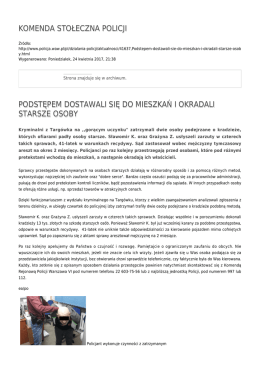 Generuj PDF - Komenda Stołeczna Policji