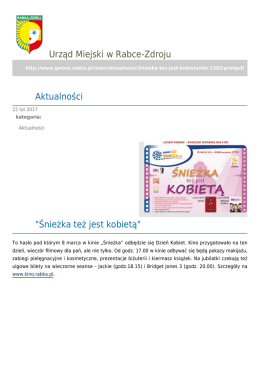 Urząd Miejski w Rabce-Zdroju Aktualności "Śnieżka też jest kobietą"