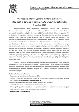 Człowiek w świecie medi&oacute;w Gniezno kwiecien 2017