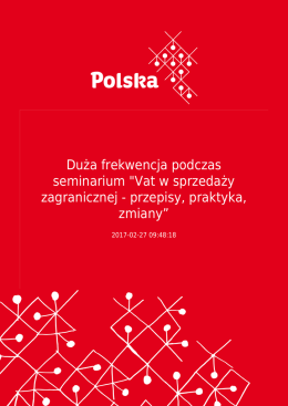 Duża frekwencja podczas seminarium "Vat w sprzedaży