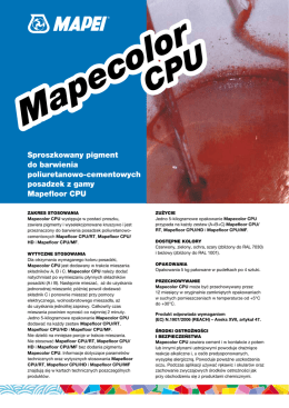 Sproszkowany pigment do barwienia poliuretanowo