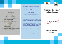 Wsparcie dla kobiet w ciąży i rodzin