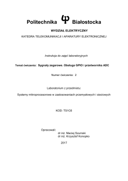 1 Wprowadzenie 1.1 Taktowanie mikrokontrolera