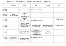 PŁYWALNIA – semestr zimowy 2014/2015