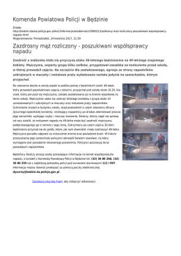 Generuj PDF - Komenda Powiatowa Policji w Będzinie