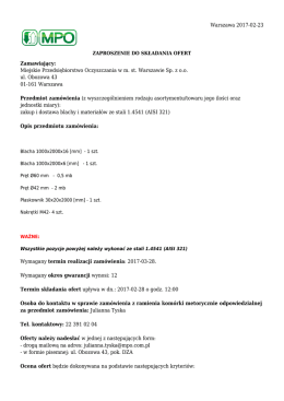 zakup i dostawa blachy i materiałów ze stali