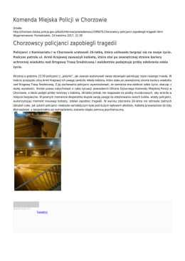 Generuj PDF - Komenda Miejska Policji w Chorzowie
