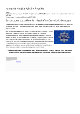 Generuj PDF - Komenda Miejska Policji w Rybniku