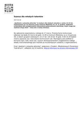 Szansa dla młodych talent&oacute;w