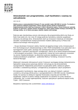 Amerykański sen programist&oacute;w, czyli hackhaton z szansą na