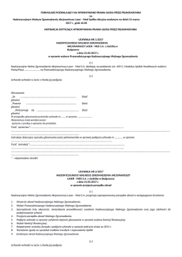 FORMULARZ POZWALAJĄCY NA WYKONYWANIE