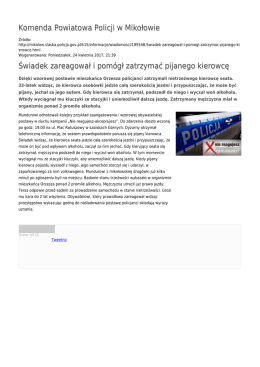 Generuj PDF - Komenda Powiatowa Policji w Mikołowie