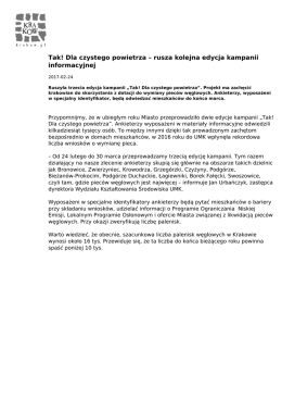Tak! Dla czystego powietrza &ndash; rusza kolejna edycja kampanii