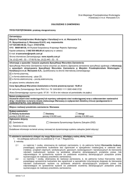 Druk Miejskiego Przedsiębiorstwa Wodociąg&oacute;w i