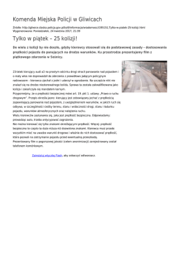 Generuj PDF - Komenda Miejska Policji w Gliwicach