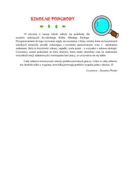 SZKOLNE PODCHODY