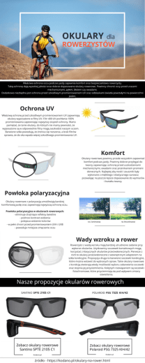 Okulary rowerowe – Infografika Kodano Optyk