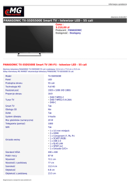 PANASONIC TX-55DS500E Smart TV - telewizor LED