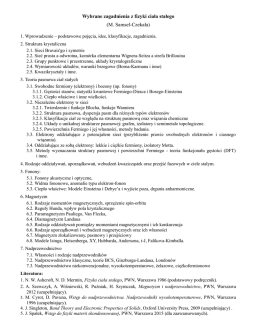 Wybrane zagadnienia z fizyki ciała stałego (M. Samsel