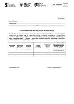 Załącznik nr 2 do zapytania