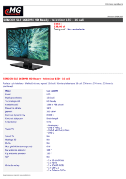 SENCOR SLE 1660M4 HD Ready - telewizor LED - 16