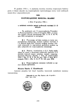 W grudniu 1936 r., w piętnastą rocznicę rocznicę