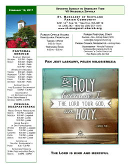The Lord is kind and merciful Pan jest łaskawy, pełen miłosierdzia